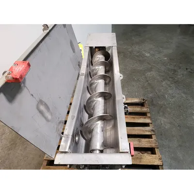 Used 6" Dia x 42" Long Stainless Steel Screw Auger Feeder