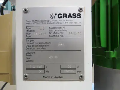 Grass ECO-PRESS-P Pneumatic Hinge Boring & Inserting Machine