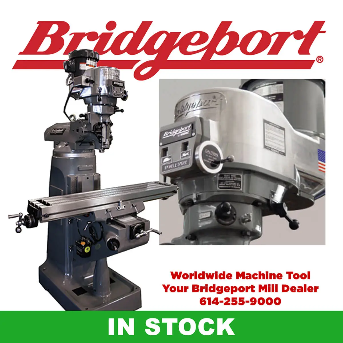 9″ x 49″ New Bridgeport Mill Series 1 – In Stock!