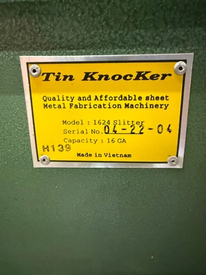 TIN KNOCKER 1624 SHEET METAL MACHINERY | Wheeler Machinery Sales (4)