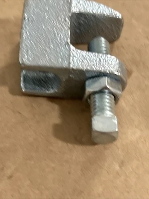 (8) 62G0038  3/8" Electro-Galvanized Beam Clamp + Warranty