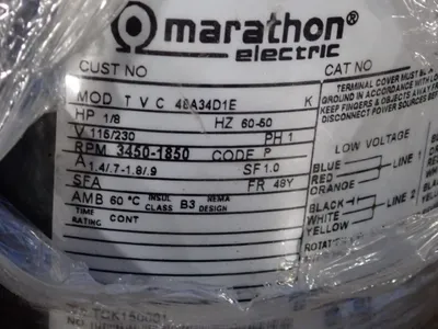 Used MARATHON T V C 48A34D1E Motors (misc) Ohio US | HGR 24 #1005746