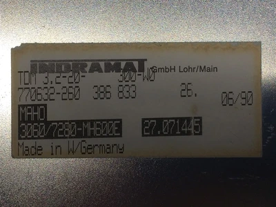 USED INDRAMAT TDM3.2-020-300WD-A.C.SERVO CONTROLLER