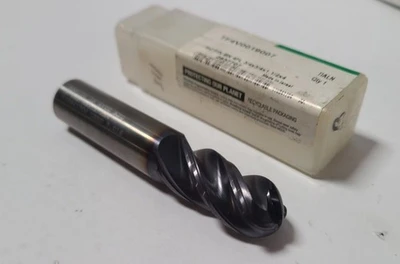 Hanita Carbide End Mill 4 Flutes 3/4 x 3/4 x 1-1/2 x 4 Sharpen Ball Nose