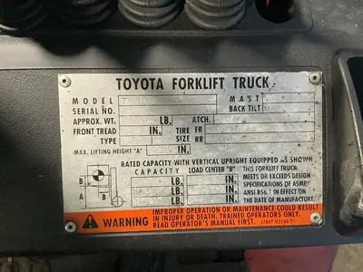 Used TOYOTA 7FGU15 Material Handling (misc) Ohio US | HGR 24 #1325029