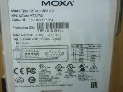 New | in-Stock MOXA MB3170I Misc Networking Equipment Ohio US | HGR 24 #802846
