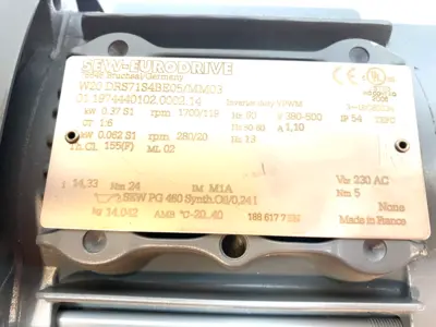 Used SEW-Eurodrive SPIROPLAN Gear Motor 0.37kW 280RPM Gearmotors Michigan US | Maverick Industrial Sales #1394375