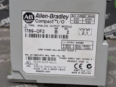 Allen-Bradley 1769-OF2/B Compact I/O Analog Output Module Rev 2 No Cover Used