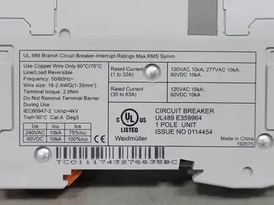 NEW WEIDMULLER BR1C1UC
