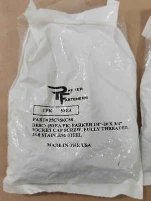 NEW PARKER FASTENERS 25C75KCSS