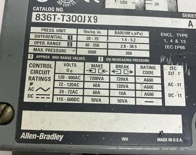USED ALLEN-BRADLEY 836T-T300JX9