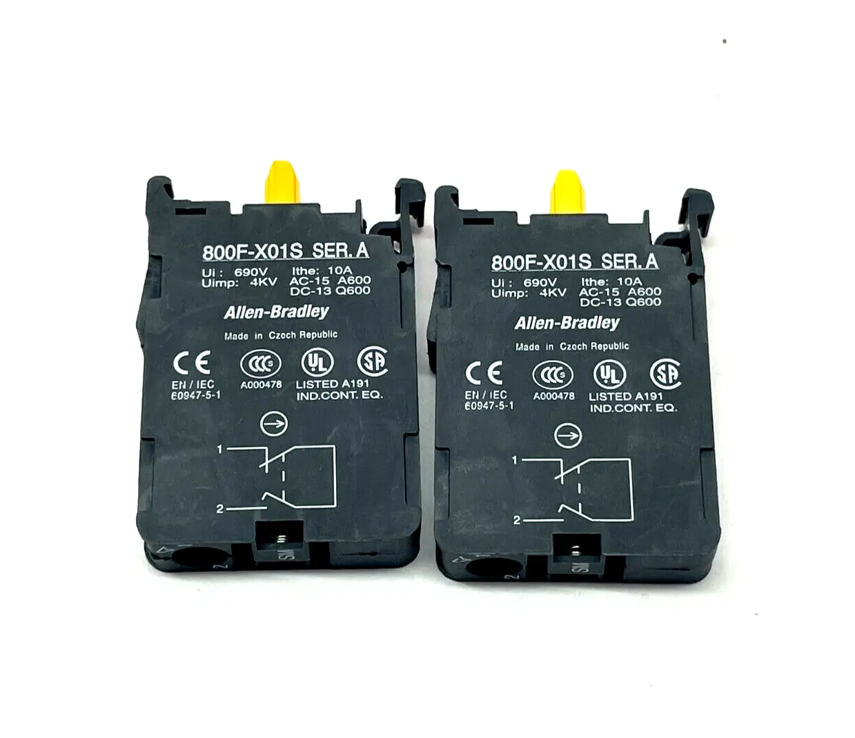 Used ALLEN-BRADLEY SER. A 22MM CONTACT BLOCK Contact Blocks | Maverick Industrial Sales #1099114