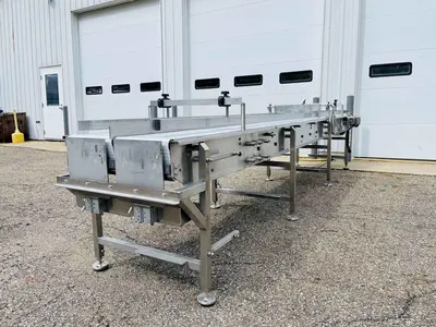KleenLine 14.5ft Dual Belt Stainless Steel Flat Conveyor