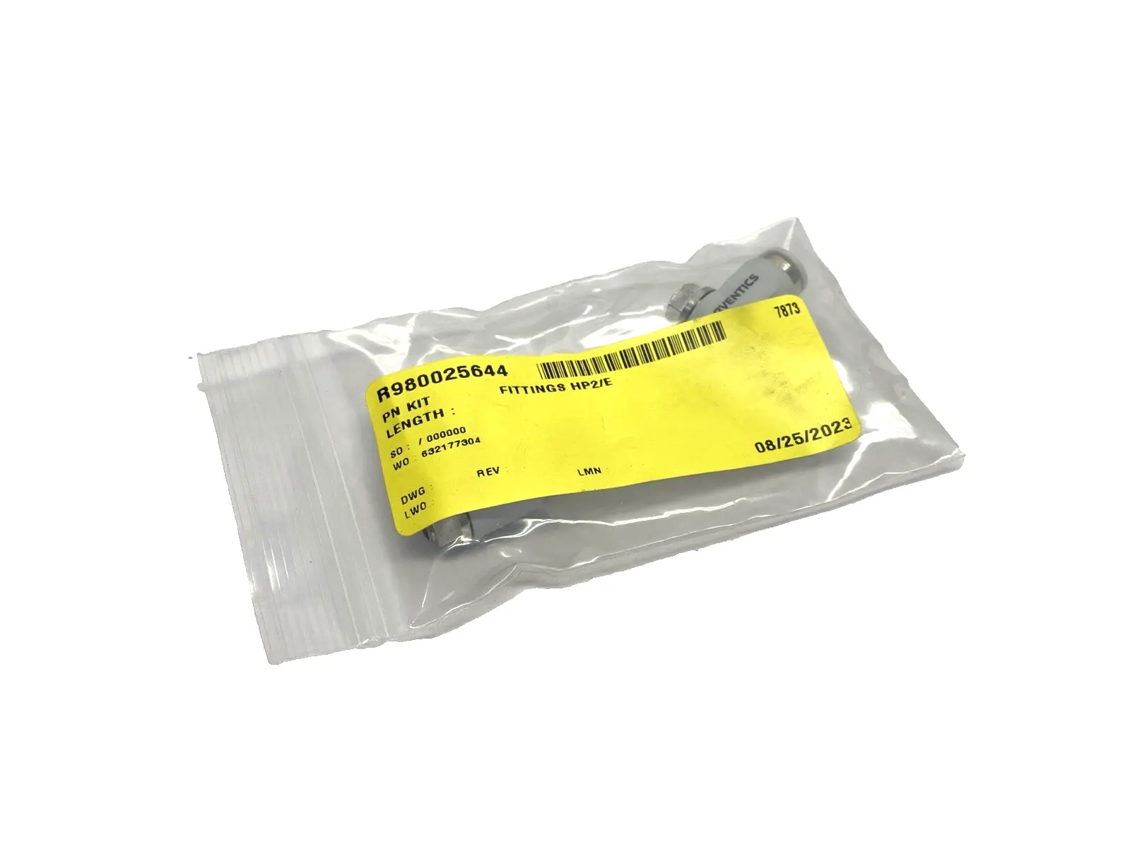 R980025644 | Bosch Rexroth  HP2/E Pneumatic Flow Control Fitting Kit, 8mm Tube 2-PK - New – Open box
