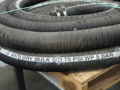 Jason 4470 Dry Bulk Material Suction Hose 3" ID x 73' Gum Rubber 75 PSI