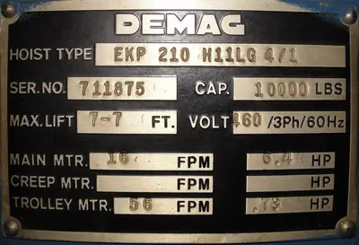 USED DEMAG EKP 210 H11LG 4/1