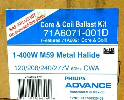 NEW PHILIPS ADVANVCE 71A6071-001D CORE & COIL BALLAST KIT 71A6071001D