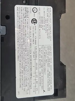 USED Siemens Siemens 3RV2021-1JA10