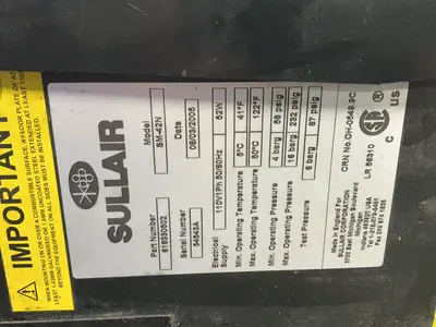 Used 2005 SULLAIR SM42N Miscellaneous MRO Ohio US | HGR 24 #1325197