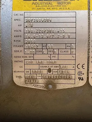 Used GAST GAST R6350A-2 BALDOR 36F360W384 Misc Electrical & Power Parts | ND Industrial Surplus #1214076