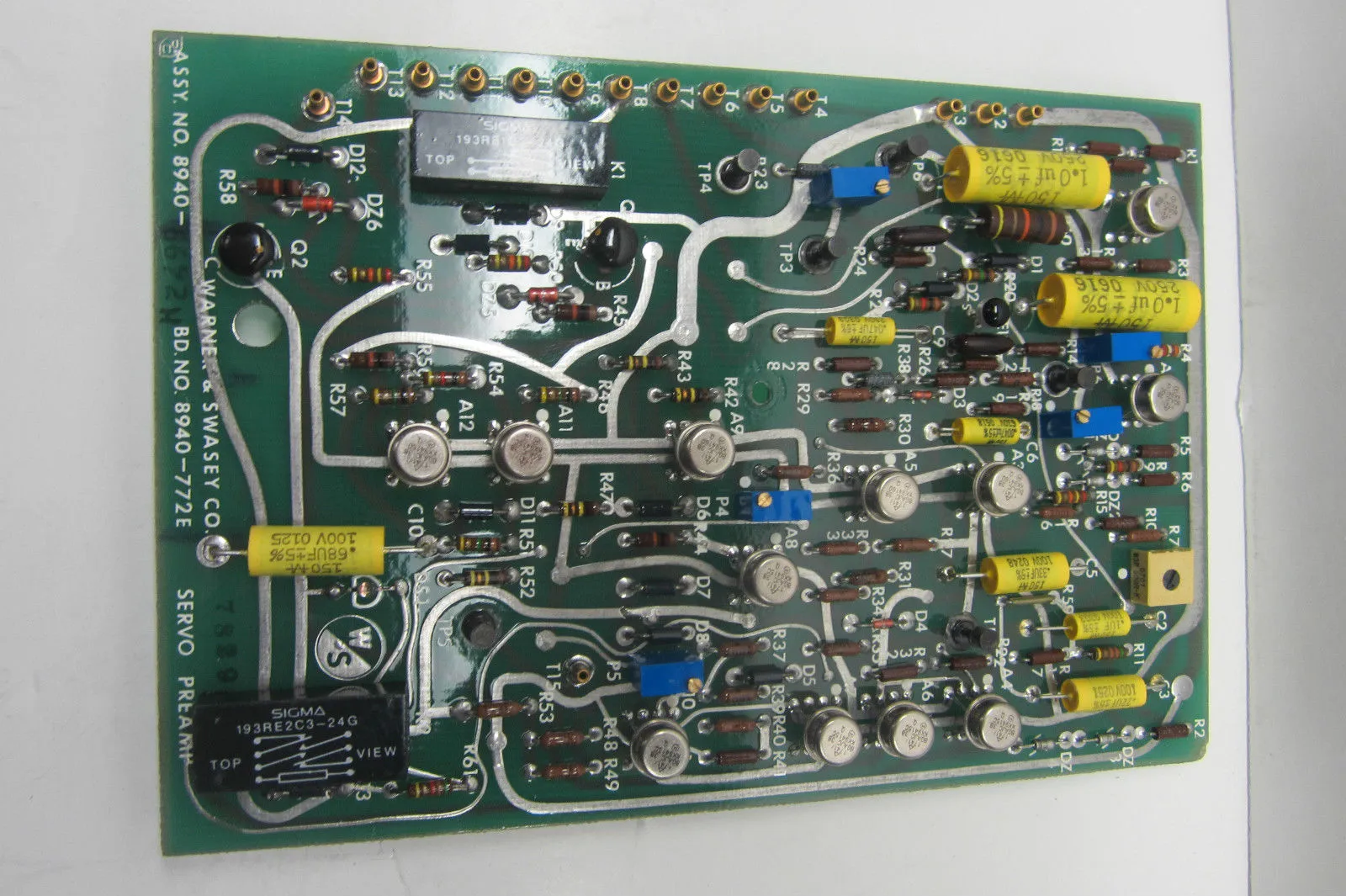 REMANUFACTURED WARNER & SWASEY 8940-772E PREAMPLIFIER 8940856E