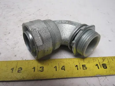 O-Z Gedney 4Q-9100 1" Malleable Iron 90 Degree Liquidtight Connector Lot Of 4