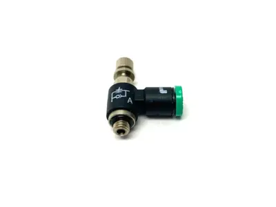USED PARKER MINIATURE FLOW-CONTROL FITTING 10-32 THREAD 5/32" TUBE