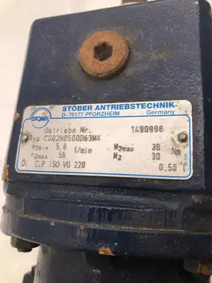 Stöber C002N0500D63M4 Speed Reducer 0.50:1 w/ 0.18kW Motor 3PH