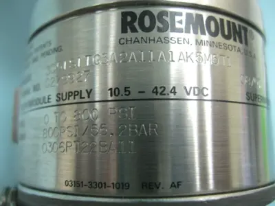 USED Rosemount 3051 S1 TG 3A2A11A1AK5M5T1