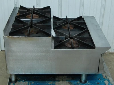 142-0542 Star 804HA-SU 24” Gas Countertop Step-Up Hot Plate