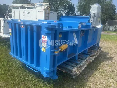 USED EXCEL EX-63 CLOSED DOOR BALER WITH CONVEYOR