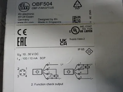 New | in-Stock IFM OBFFAKG/T/US Photoelectric Sensors Ohio US | HGR 24 #1069658