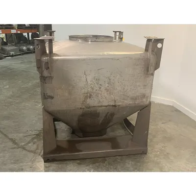 Used 1000 Liter (35 cu. Ft) IBC Matcon Stainless Steel Portable Tote Bin
