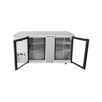 New | in-Stock Atosa New Atosa MBB69GGR 69" Glass Door Back Bar Cooler Stainless Steel Bottle Coolers Illinois US | Falcon Restaurant Supply #1375383