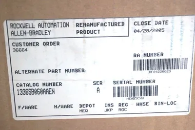 ALLEN BRADLEY 1336S-B060-AA-EN3 DRIVE 60HP SER. A, 1336SB060AAEN3 REPAIRED