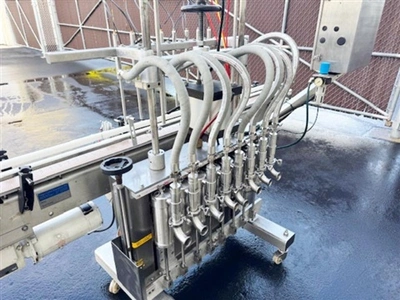 Acasi 8 Head Inline Piston Filler Model PI3300