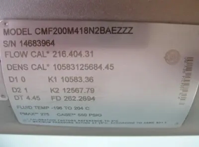 Used Micro Motion CMF200 M418N2BAEZZZ Sensors New Hampshire US | Bitter End Trading #1452930