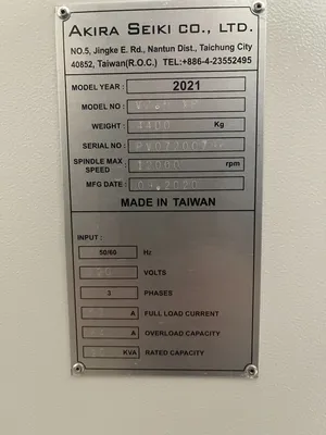 2021 AKIRA SEIKI PERFORMA V2A-XP Vertical Machining Centers | Bayou Machinery (9)