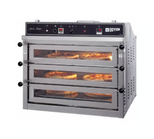 Doyon PIZ3 Jet Air Countertop Triple Pizza Deck Oven - 120-208v
