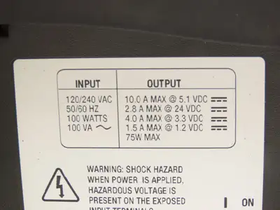Allen Bradley 1756-PA72 ControlLogix PLC AC Power Supply Module 1756-PA72/C