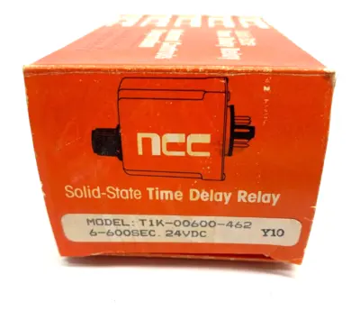 USED NCC NATIONAL CONTROLS CORP SOLID-STATE TIME DELAY RELAY 6-600SEC