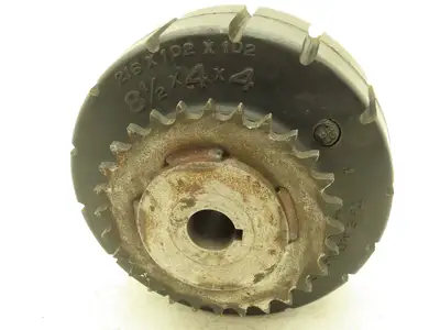 Solid Rubber Tire Lift 8-1/2"x 4" x 4" Chain Drive #50-28T Sprocket 1-1/8" Bore