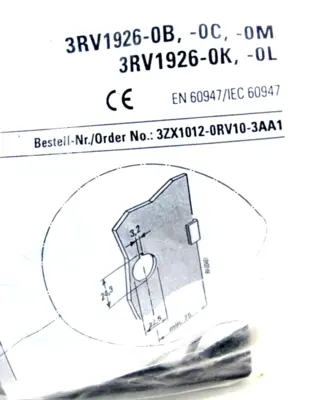 NEW SIEMENS 3RV1926-0B ROTARY DRIVE 3RV19260B