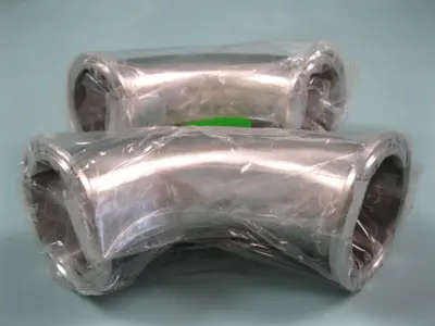 NEW Lot (2) 2" Tri-Clamp B2CMP-R200 Stainless 90° Sanitary Elbow D3