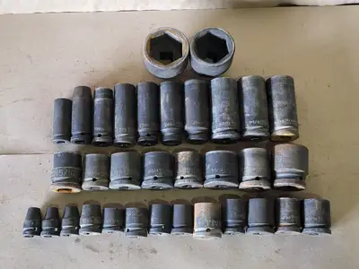 9mm - 26mm and 3/8" - 1-13/16" Assorted Impact Socket Set (33 pcs)