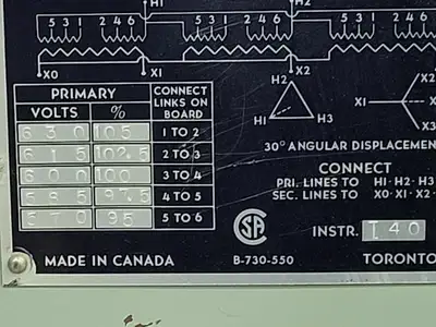 Used ACME ELECTRIC H348-15M Transformers British Columbia CA | Lenmark #266022