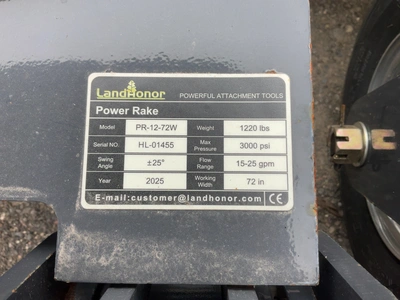 Used LANDHONOR PR-12-72W POWER RAKE Power Rakes Michigan US | Miedema Asset Management Group #1579250