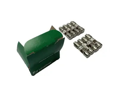 USED LITTELFUSE FAST-ACTING CURRENT-LIMITING FUSE CLASS CC 600V 3A BOX OF 8