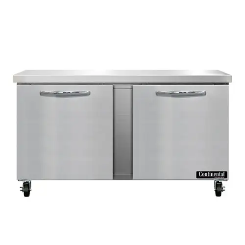 Continental SW60N 60" Worktop Refrigerator W/ (2) Sections, 115v