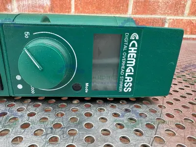 USED CHEMGLASS DIGITAL OVERHEAD STIRRER HOMOGENIZER 50 - 2000 RPM